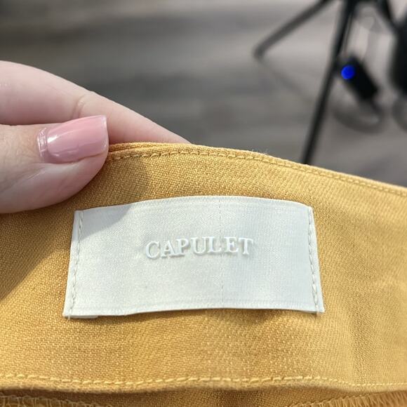 Capulet by Revolve Yellow Mini Skirt With Buttoned Front Size Small - Picture 4 of 7